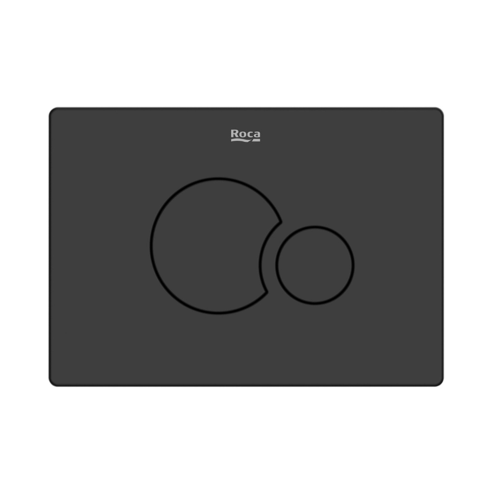 Cut out image of the Roca Duplo S PS5 Matt Black Dual Flush Plate